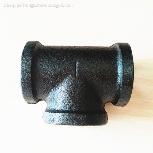 Black Malleable Iron Equal Tee